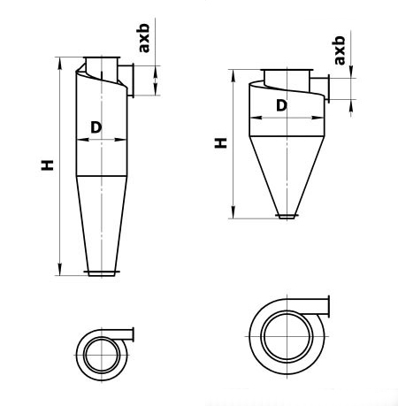 Циклон разгрузитель чертеж